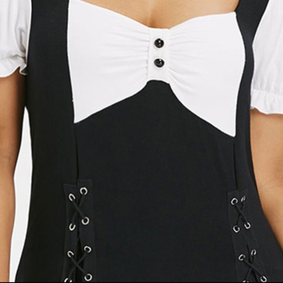  Plus Size Retro Sweetheart Neck T-shirt  - Picture 5 of 7